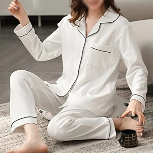 Pijama Para Mujer, Set De 2 Pzas. Talla Xs. Classic White.