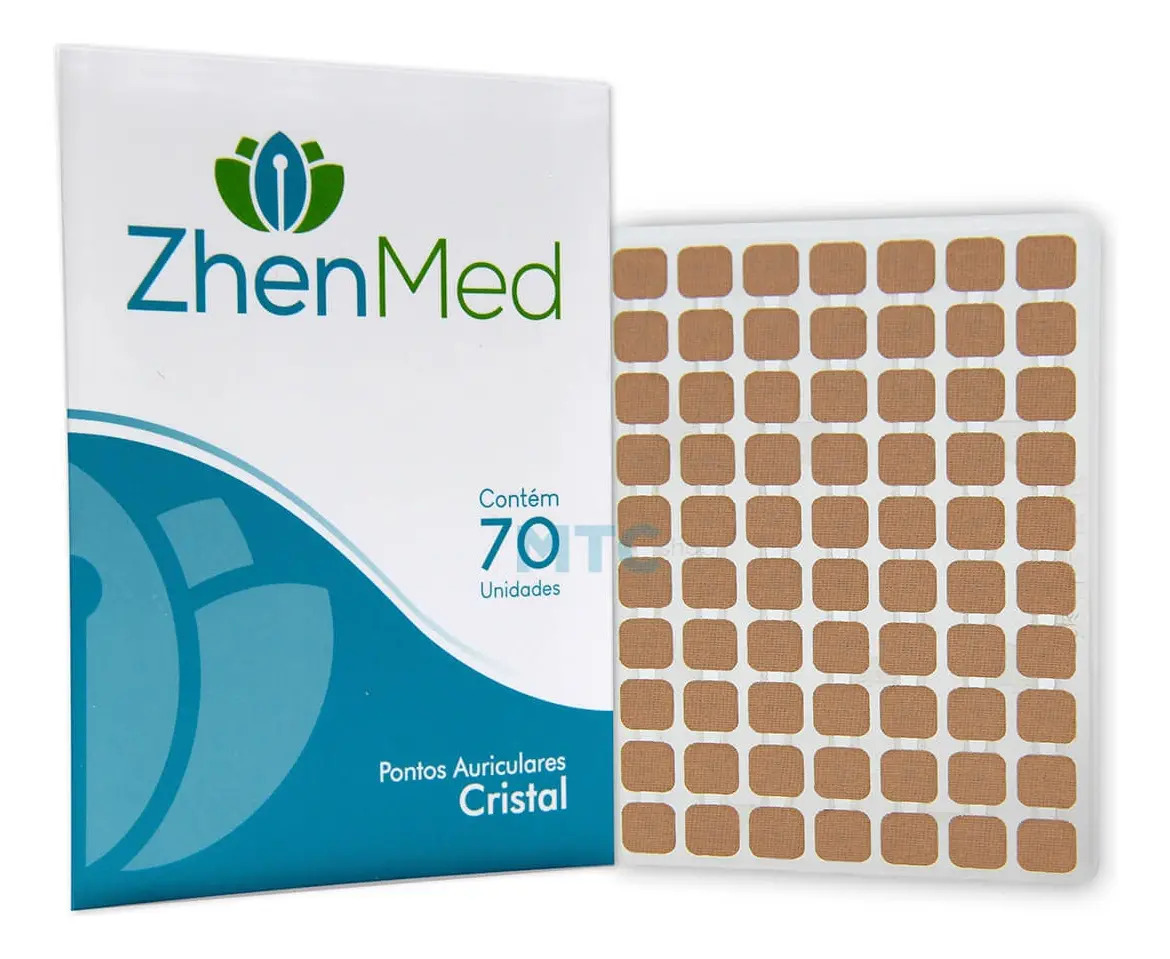 Kit 10 Placas P/ Auriculoterapia - Ponto Cristal 700 Pontos