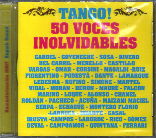 Tango 50 Voces Inolvidables - Gardel Goyeneche Etc 2cd 