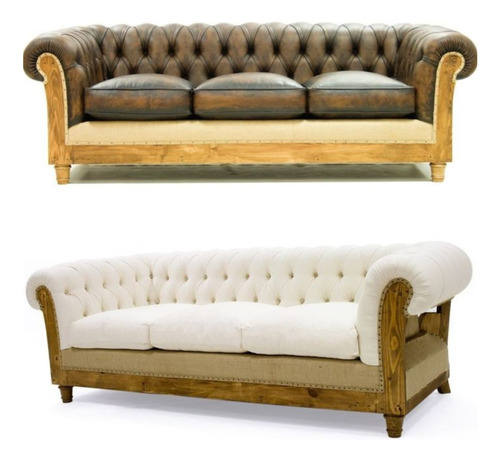 Sofa Sillon Chesterfield Restoration Constructor Rustico 