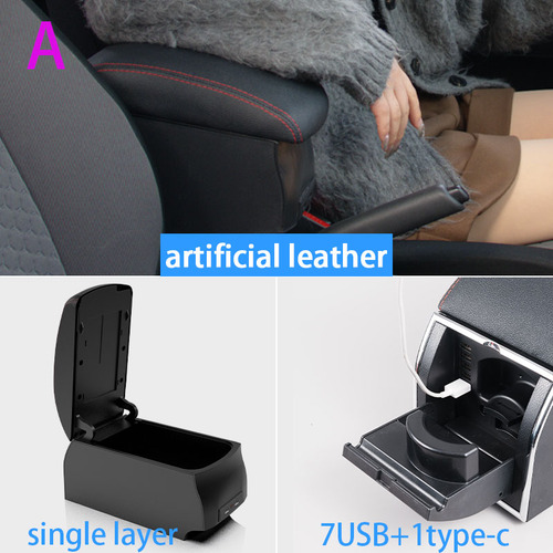 Caja De Reposabrazos Para Renault Clio 3 4 Captur Con Almace