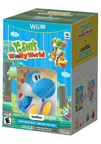 Yoshis Woolly World Mas Hilo Azul Yoshi Amiibo  Wii U