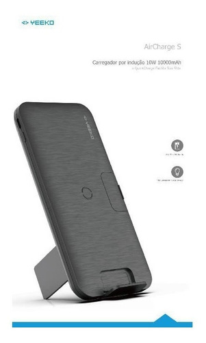 Power Bank Yeeko Aircharge S Indução Qc 3.0 10w