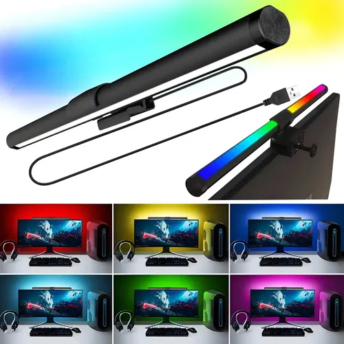 Luminaria Barra Led Mesa Monitor Rgb Luzes Da Atmosfera Jogo