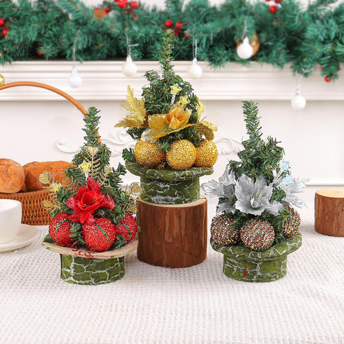 De Navidad Artificial De Mesa, De Navidad Con En Macetas,