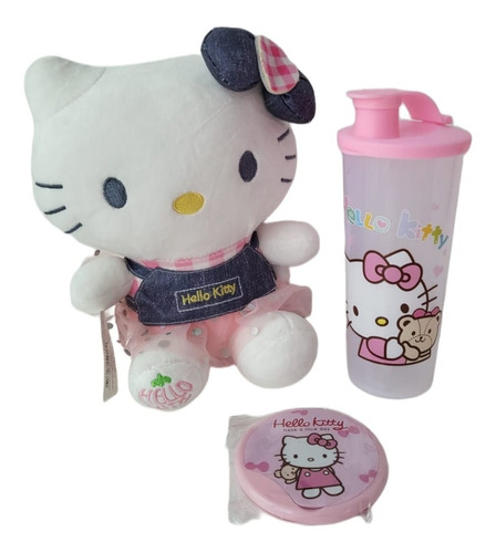 Peluche+botilo+espejo Peinilla Hello Kitty, Envio Rapido