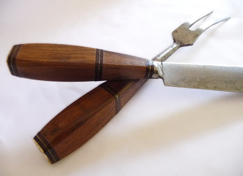 Juego Asador Artesanal Parrillero - Acero Tandil Atahualpa
