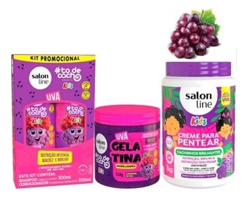 Kit Tratamento Uva Salon Line Kids Todecacho Completo