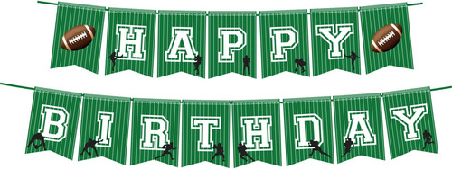 Banner Verde De Cumpleaños Para Decoraciones De Fiestas Temá