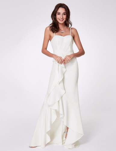 Vestido Novia Fiesta Egresadas Blanco Importado