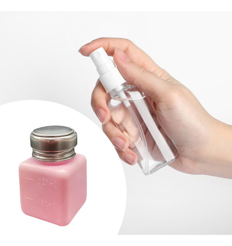 Dispensador De Líquido Con Pulsador, Envase 120 Ml
