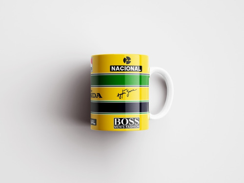 Taza Fierrera Ayrton Senna Casco Mclaren F1 Formula 1 #01