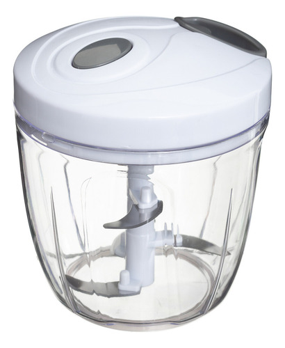 Cortador De Verduras Y Batidora Manual De Cuerda 900 Ml Color Gris