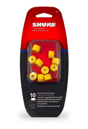 Kit De 5 Pares De Esponjas Shure Amarillas