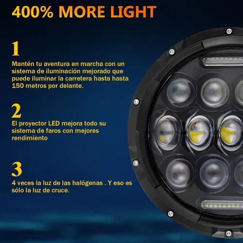 7' Pulgadas Redondo Faros Led For Ford F100 F250 F350 53-77