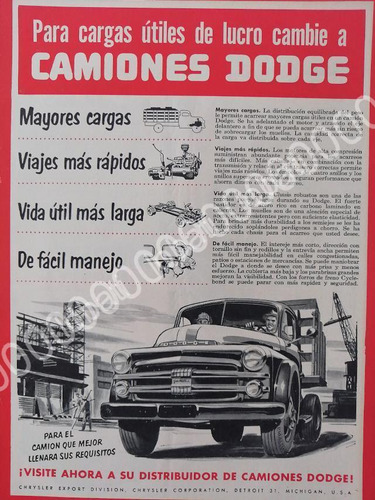 Cartel Retro Camiones Chrysler Dodge Desoto 1949 /n64