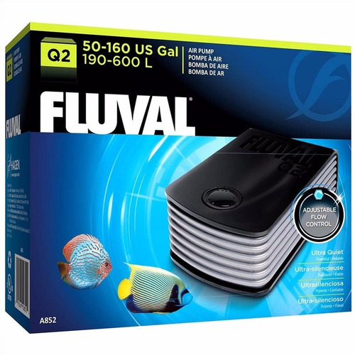 Imagen 2 de 10 de Bomba De Aire Para Acuario Fluval Q2 + Delivery