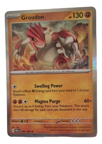 Groudon Holo Rare  Pokémon Tcg Original+10 Cartas