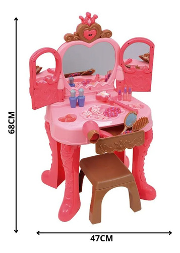 Penteadeira Magica Princesa Eletrônica Luz Musica Zippy Toys