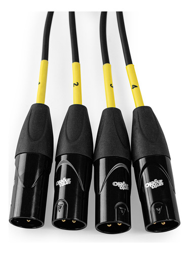 Medusa Sas Cat 1x4 Montada Com 4 Xlr Linha Macho Rj45