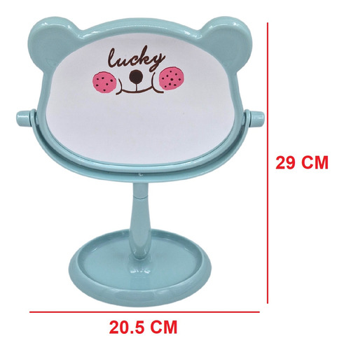Espejo Doble De Maquillaje Para Tocador Con Base Joyero