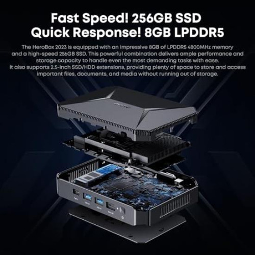 Mini Pc Chuwi 2023 Herobox, Intel 12.ª Generación N100, 256