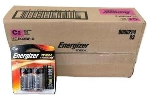 Energizer Max Pilas Alcalinas, C, 2 Baterías / Pack (e93bp2)