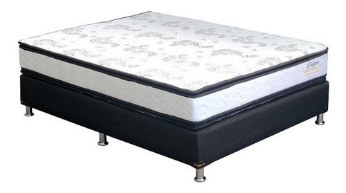 Imagen 1 de 7 de Sommier 2 Plazas Resorte Deseos Doble Pillow Gtia 5 Años