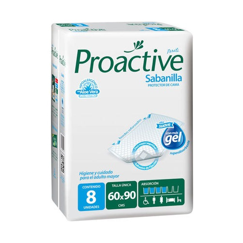 Sabanillas Protector Cama Desechable Proactive 60x90cm 8 Und