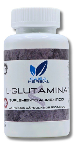 L-glutamina 100% Puro 120 Cápsulas Calidad Premium 500 Mg.