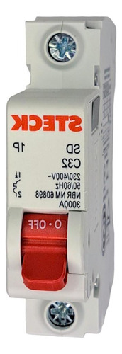 Kit C/5 - Disjuntor Steck Din Unipolar 32a Sd61 C Sdd61c32