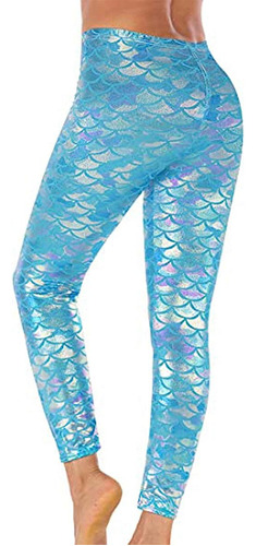 Leggings De Sirena Con Escamas De Pez Brillantes De Hallowee