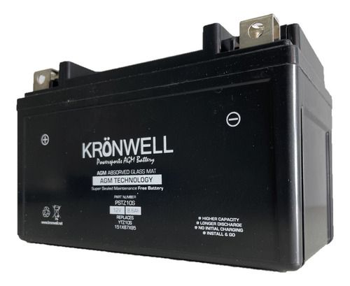 Bateria Kronwell Gel Kawasaki 1000 Zx10r Rr 2011/2020 Ytz10s