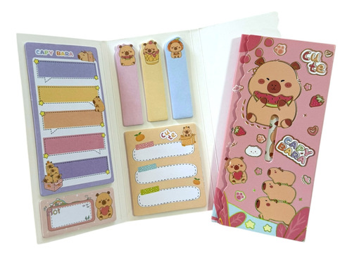 Pack 4 Set Block Notas Adhesivas Capibara Capybara *4