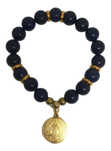 Imagen 6 de 8 de Pulsera Manilla Cuarzo Protección San Benito Chakras Piedra