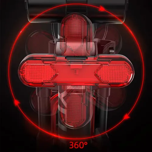 Luz Trasera Stop Led Roja 360° Bicicleta Recargable Usb