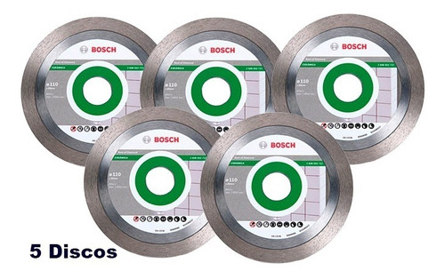 5 Discos Diamantado Bosch 110mm Cerâmica Maquifer