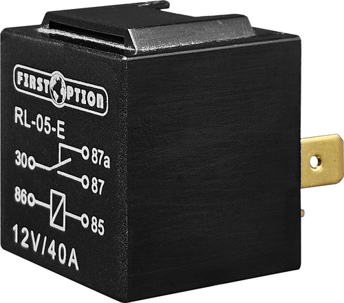Relé Auxiliar Universal Som Farol Buzina 5 Terminais 12v 40a