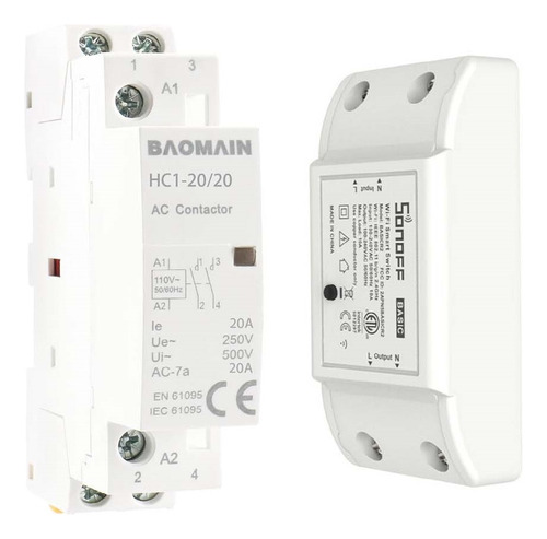 Sonoff Basic Interruptor Wi-fi + Contactor De 20 Amp.