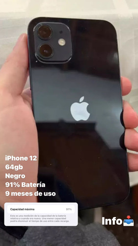 Apple iPhone 12 (64 Gb) - Negro