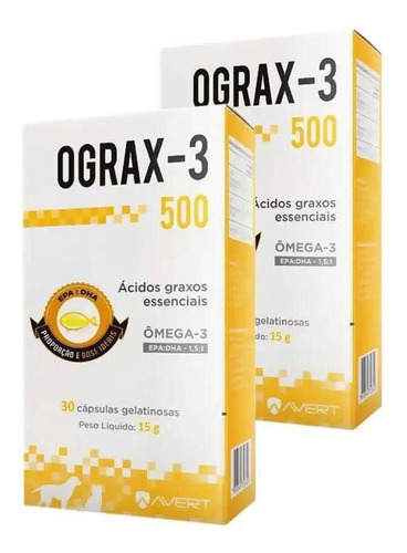 Combo 2un Suplemento Vitamínico Ograx-3 500 - Avert