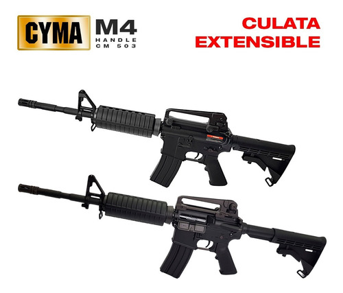 Imagen 6 de 10 de Rifle Marcadora Airsoft Cyma Cm503 Fusil M4