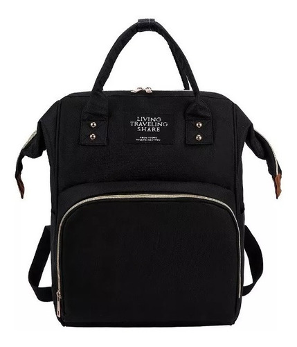 Mochila Boca De Pez Living Traveling Urbana Liviana Negro