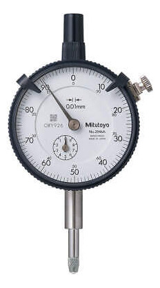 Mitutoyo 2046a-01 Dial Indicator,0 To 10 Mm Range,yellow Ggw