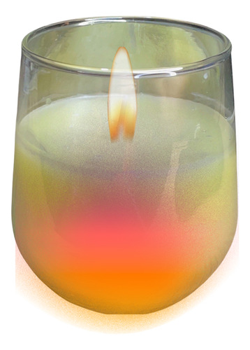Vela Aromaterapia Led Cambiante Vidrio Aroma Luz Colores