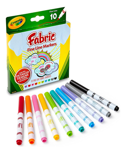 Crayola Fibra Marcadores Para Tela 10 Colore Tv 8626 Bigshop