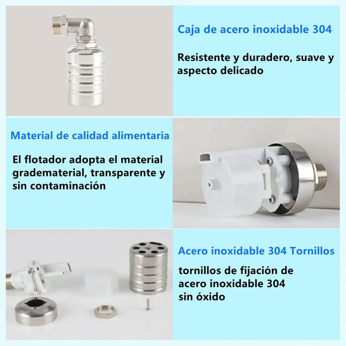 Válvula De Nivel De Agua Automática Acero Inoxidable+ Fuelle