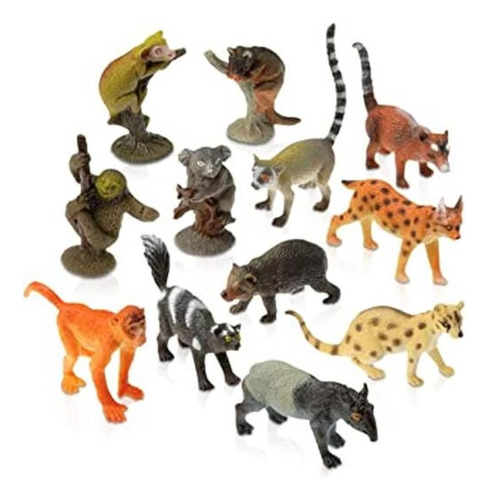 Artcreativity Juego De 12 Figuras De Selva Tropical Mini