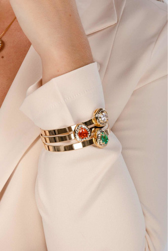 Imagem 5 de 5 de Pulseira Bracelete Turmalina Gota