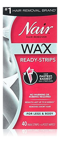 Nair Hair Remover Wax Ready-strips 40 Count Legs / Body (paq